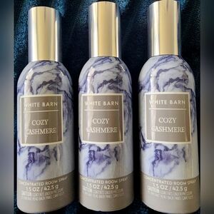 Bath & Body Works White Barn COZY CASHMERE  Concentrated Room Spray (Set of 3)